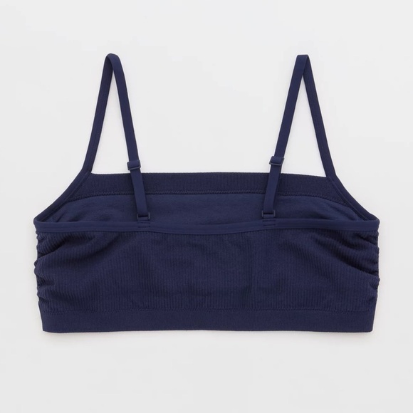 OFFLINE By Aerie Seamless Bandeau Sports Bra Ribbed in Navy Women’s Size SM NEW - Picture 5 of 13